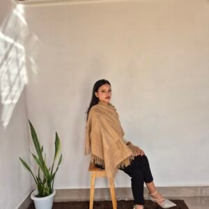 Eri Stole Light Brown Plain