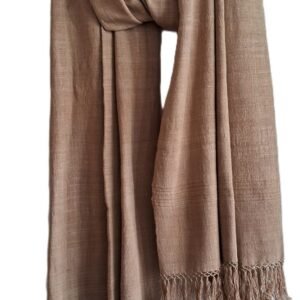 Eri Shawl in Light Brown (plain) Color
